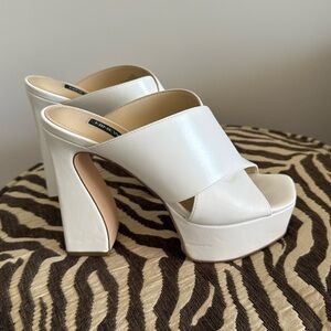 NINE WEST Sexy white heels in Leather